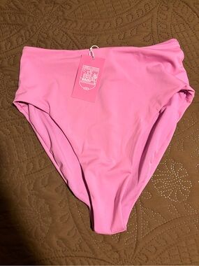 High Waist Pink Bikini Bottoms